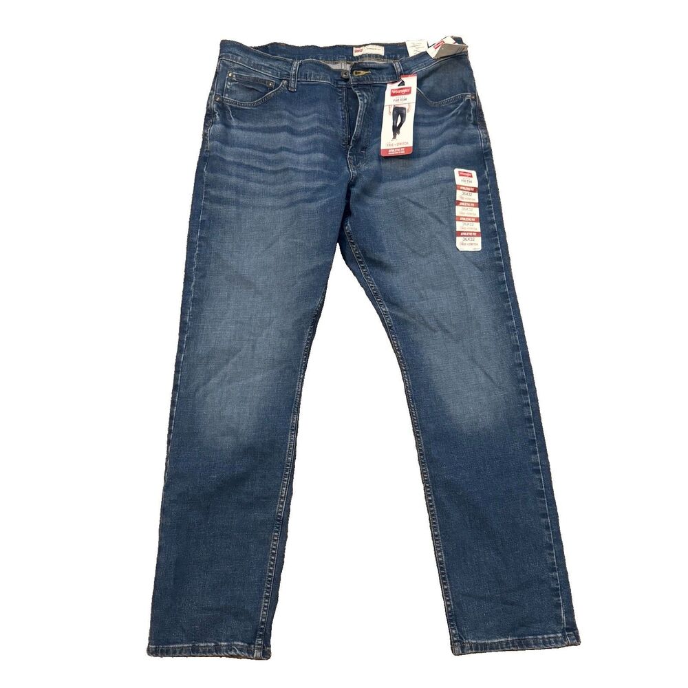 NWT Wrangler Men's 36x32 Five Star Premium Denim Athletic Fit Stretch Jeans